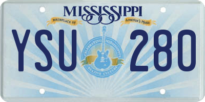 MS license plate YSU280