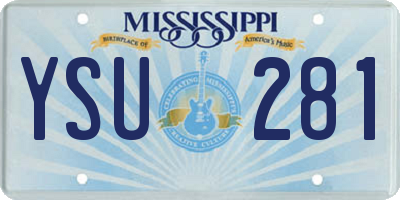 MS license plate YSU281
