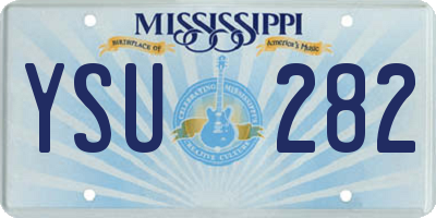 MS license plate YSU282