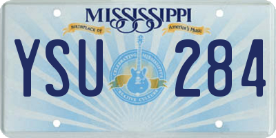 MS license plate YSU284
