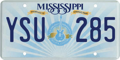 MS license plate YSU285
