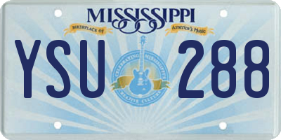 MS license plate YSU288