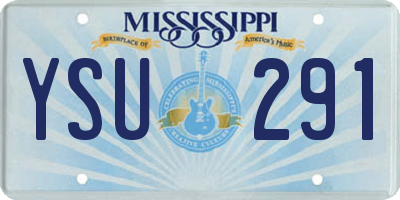 MS license plate YSU291