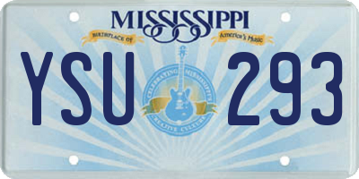 MS license plate YSU293