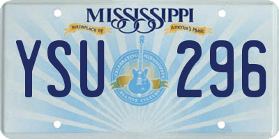 MS license plate YSU296
