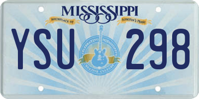 MS license plate YSU298