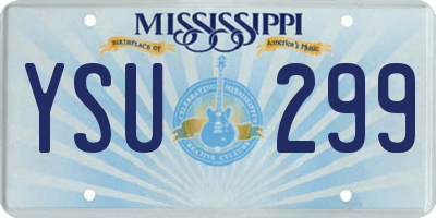 MS license plate YSU299