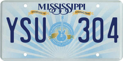 MS license plate YSU304