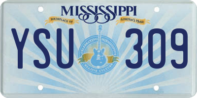 MS license plate YSU309