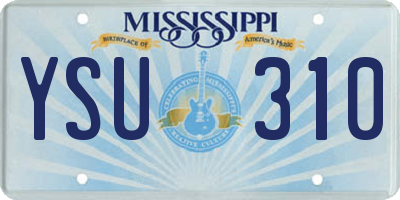 MS license plate YSU310