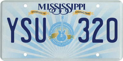 MS license plate YSU320