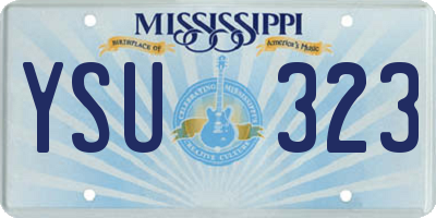 MS license plate YSU323