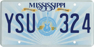 MS license plate YSU324