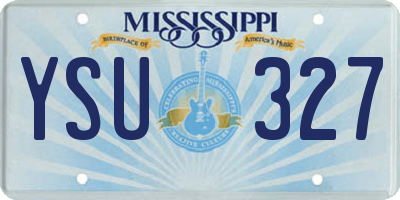 MS license plate YSU327