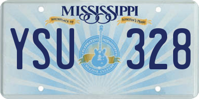 MS license plate YSU328