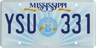 MS license plate YSU331