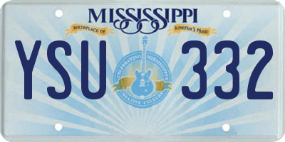 MS license plate YSU332