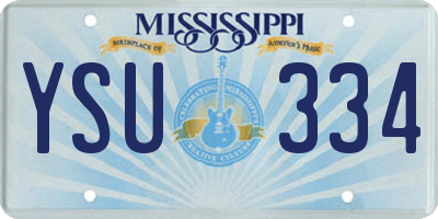 MS license plate YSU334