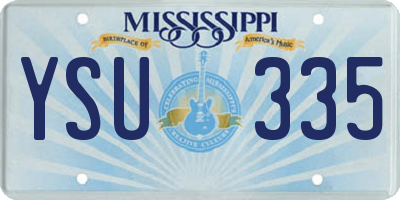 MS license plate YSU335