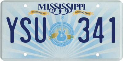 MS license plate YSU341