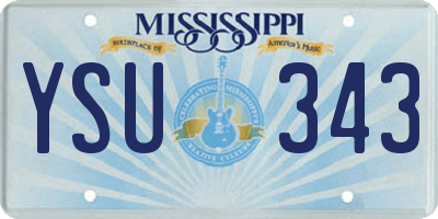 MS license plate YSU343