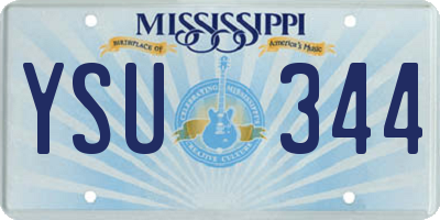 MS license plate YSU344
