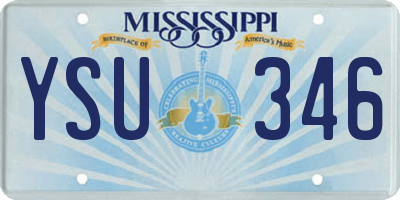 MS license plate YSU346