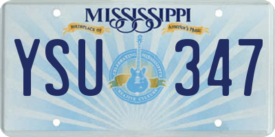 MS license plate YSU347