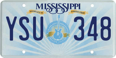 MS license plate YSU348