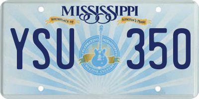 MS license plate YSU350