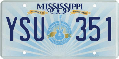 MS license plate YSU351