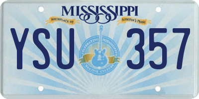 MS license plate YSU357