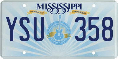 MS license plate YSU358