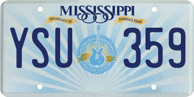 MS license plate YSU359