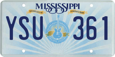 MS license plate YSU361