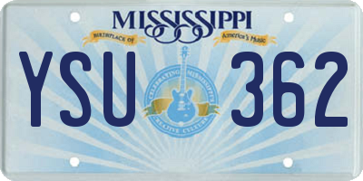 MS license plate YSU362