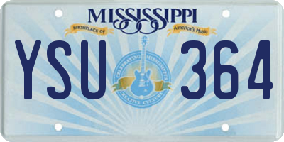 MS license plate YSU364