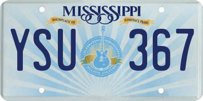MS license plate YSU367