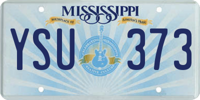 MS license plate YSU373