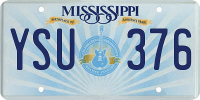 MS license plate YSU376