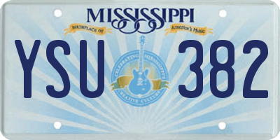 MS license plate YSU382