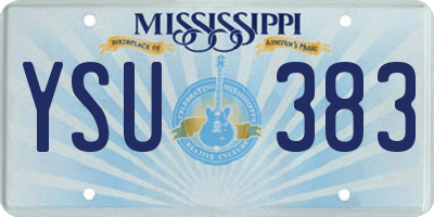 MS license plate YSU383