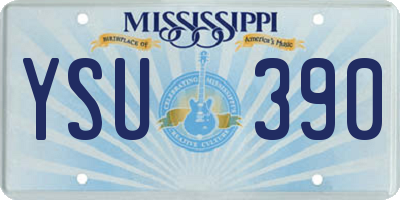 MS license plate YSU390