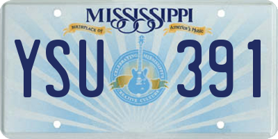 MS license plate YSU391