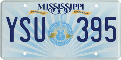MS license plate YSU395