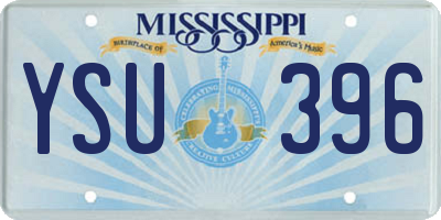 MS license plate YSU396