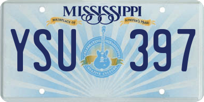 MS license plate YSU397
