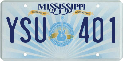 MS license plate YSU401