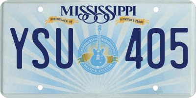 MS license plate YSU405