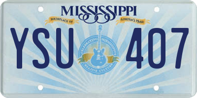 MS license plate YSU407